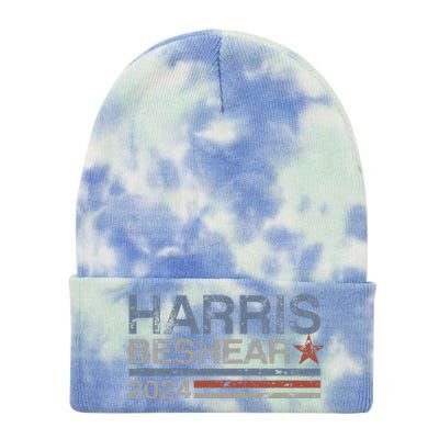 Kamala Harris Beshear 2024 Stripe Grunge Harris Beshear 2024 Tie Dye 12in Knit Beanie