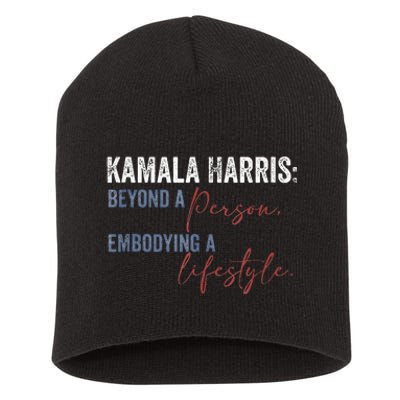 Kamala Harris Beyond A Person Embodying A Lifestyle Vintage Short Acrylic Beanie