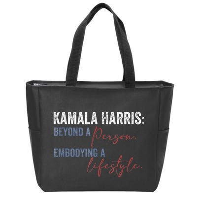 Kamala Harris Beyond A Person Embodying A Lifestyle Vintage Zip Tote Bag