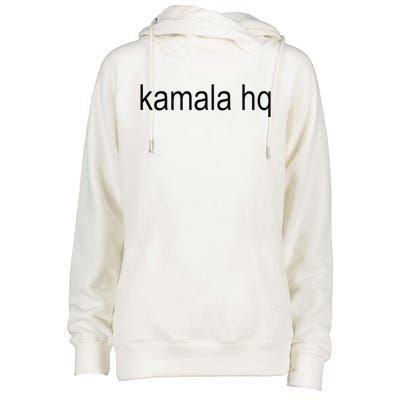 Kamala Hq Brat Green Meme Gen Z Womens Funnel Neck Pullover Hood