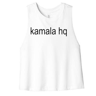 Kamala Hq Brat Green Meme Gen Z Women's Racerback Cropped Tank