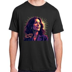 Kamala Harris Bold Vibrant Portrait Leading The Way Kamala Portrait Adult ChromaSoft Performance T-Shirt