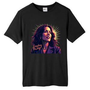 Kamala Harris Bold Vibrant Portrait Leading The Way Kamala Portrait Tall Fusion ChromaSoft Performance T-Shirt