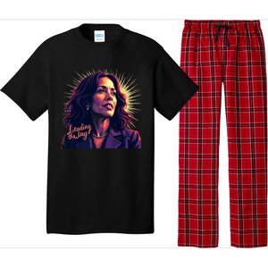 Kamala Harris Bold Vibrant Portrait Leading The Way Kamala Portrait Pajama Set