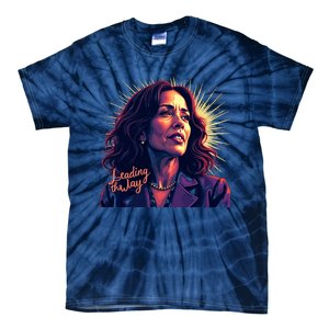 Kamala Harris Bold Vibrant Portrait Leading The Way Kamala Portrait Tie-Dye T-Shirt