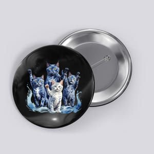 Kamala Harris Blue Cats Wave Funny For Cat Owners Button