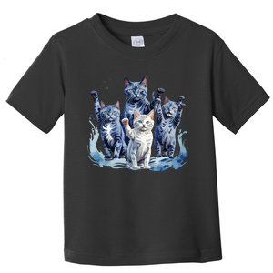 Kamala Harris Blue Cats Wave Funny For Cat Owners Toddler T-Shirt