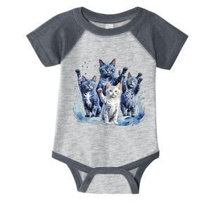 Kamala Harris Blue Cats Wave Funny For Cat Owners Infant Baby Jersey Bodysuit