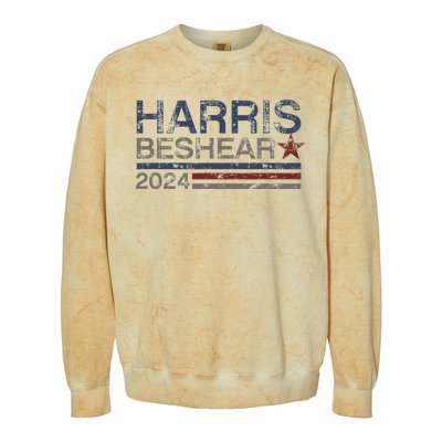 Kamala Harris Beshear 2024 Stripe Grunge Harris Beshear 2024 Colorblast Crewneck Sweatshirt