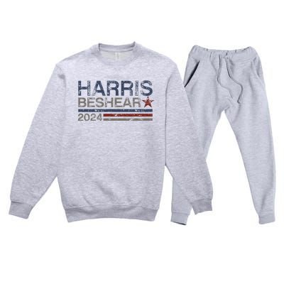 Kamala Harris Beshear 2024 Stripe Grunge Harris Beshear 2024 Premium Crewneck Sweatsuit Set