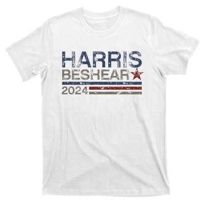 Kamala Harris Beshear 2024 Stripe Grunge Harris Beshear 2024 T-Shirt