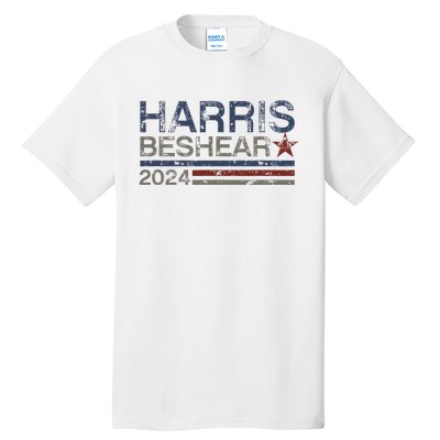 Kamala Harris Beshear 2024 Stripe Grunge Harris Beshear 2024 Tall T-Shirt