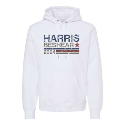 Kamala Harris Beshear 2024 Stripe Grunge Harris Beshear 2024 Premium Hoodie