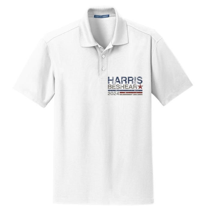 Kamala Harris Beshear 2024 Stripe Grunge Harris Beshear 2024 Dry Zone Grid Polo