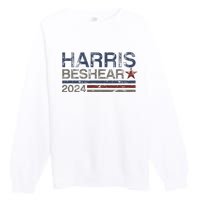 Kamala Harris Beshear 2024 Stripe Grunge Harris Beshear 2024 Premium Crewneck Sweatshirt