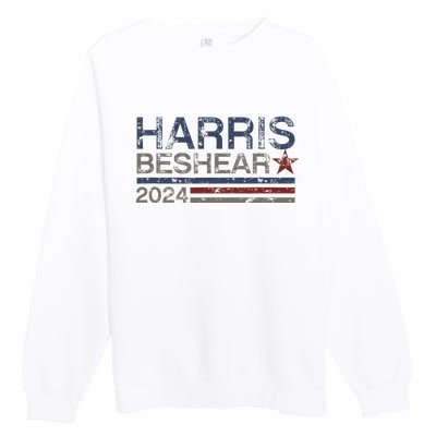 Kamala Harris Beshear 2024 Stripe Grunge Harris Beshear 2024 Premium Crewneck Sweatshirt