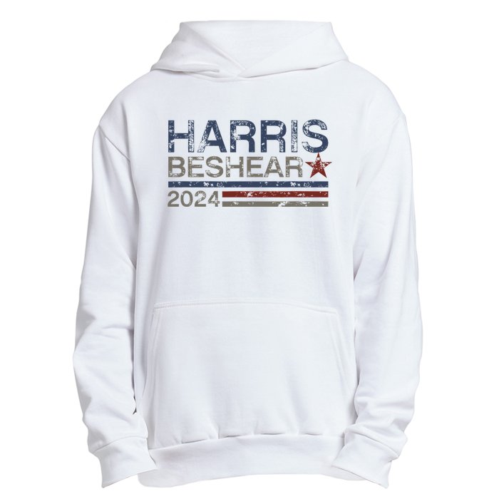 Kamala Harris Beshear 2024 Stripe Grunge Harris Beshear 2024 Urban Pullover Hoodie