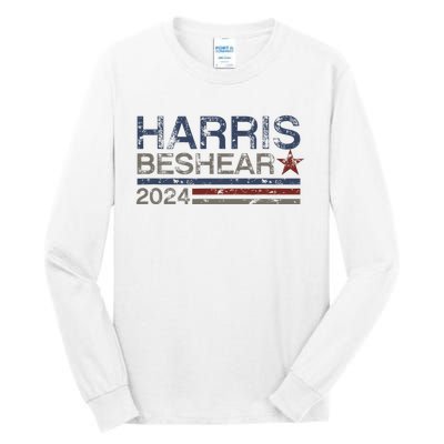 Kamala Harris Beshear 2024 Stripe Grunge Harris Beshear 2024 Tall Long Sleeve T-Shirt