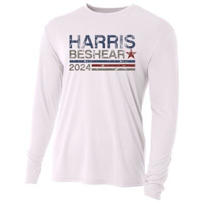 Kamala Harris Beshear 2024 Stripe Grunge Harris Beshear 2024 Cooling Performance Long Sleeve Crew