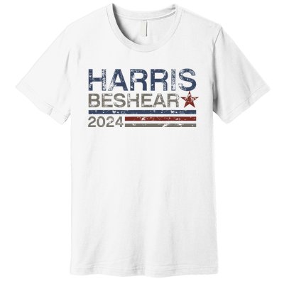 Kamala Harris Beshear 2024 Stripe Grunge Harris Beshear 2024 Premium T-Shirt