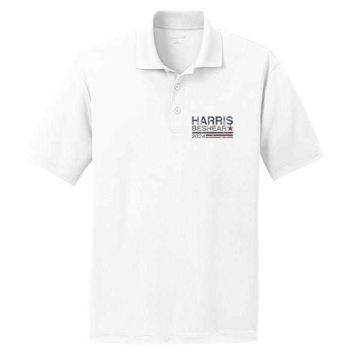 Kamala Harris Beshear 2024 Stripe Grunge Harris Beshear 2024 PosiCharge RacerMesh Polo