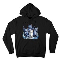 Kamala Harris Blue Cats Wave Funny For Cat Owners Hoodie