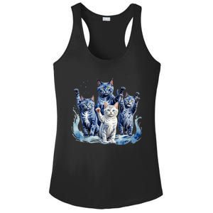 Kamala Harris Blue Cats Wave Funny For Cat Owners Ladies PosiCharge Competitor Racerback Tank