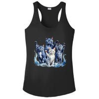 Kamala Harris Blue Cats Wave Funny For Cat Owners Ladies PosiCharge Competitor Racerback Tank