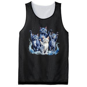 Kamala Harris Blue Cats Wave Funny For Cat Owners Mesh Reversible Basketball Jersey Tank