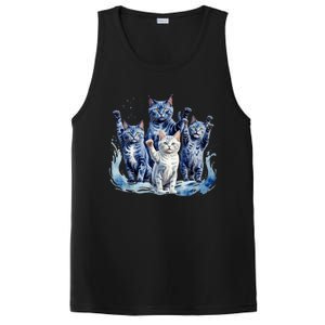 Kamala Harris Blue Cats Wave Funny For Cat Owners PosiCharge Competitor Tank