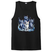 Kamala Harris Blue Cats Wave Funny For Cat Owners PosiCharge Competitor Tank