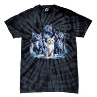 Kamala Harris Blue Cats Wave Funny For Cat Owners Tie-Dye T-Shirt