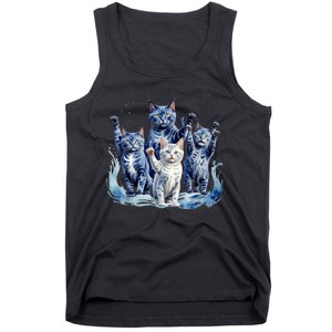 Kamala Harris Blue Cats Wave Funny For Cat Owners Tank Top