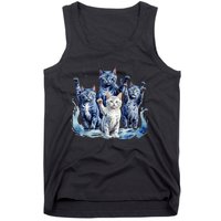 Kamala Harris Blue Cats Wave Funny For Cat Owners Tank Top