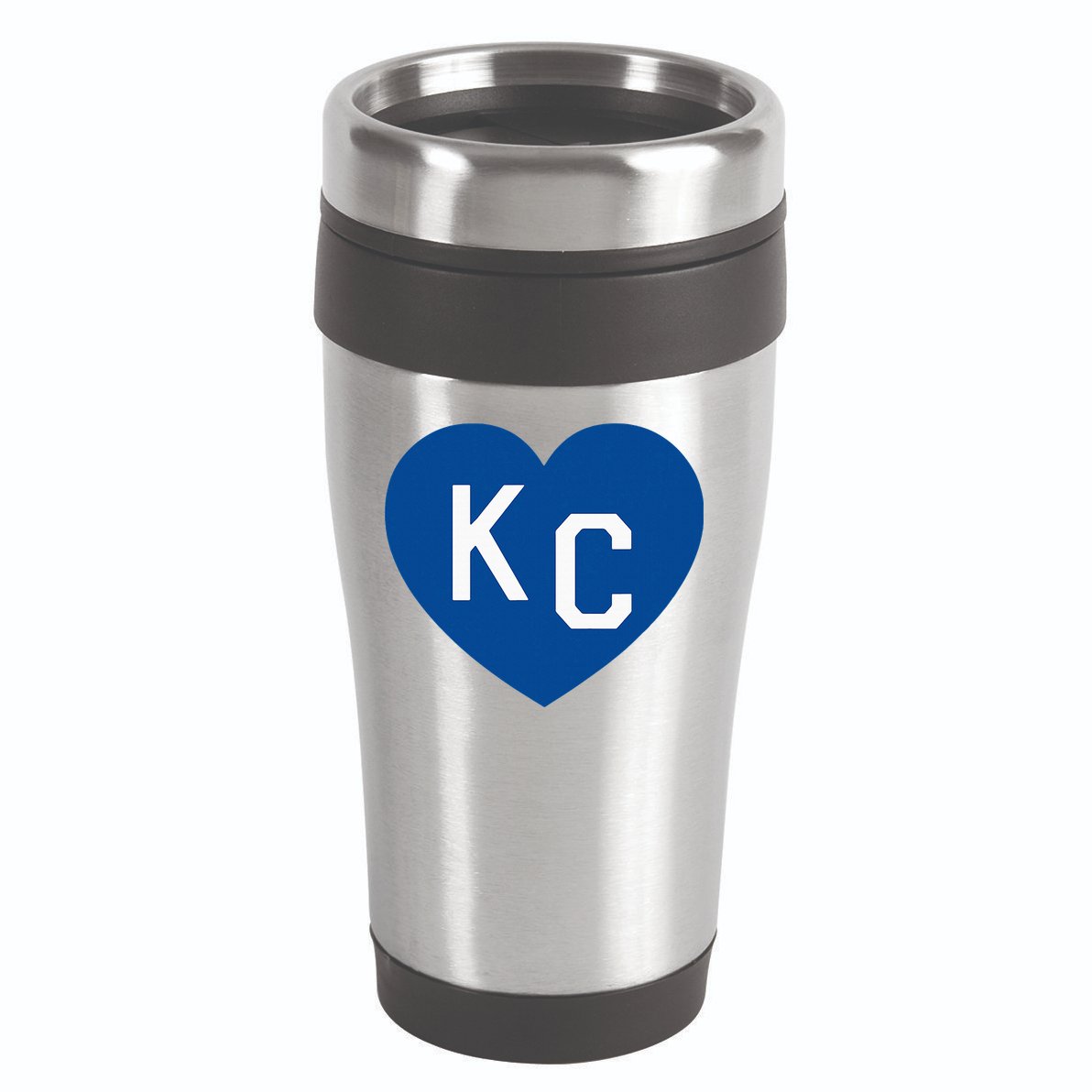 Kc Heart Blue Kansas City 16oz Travel Tumbler