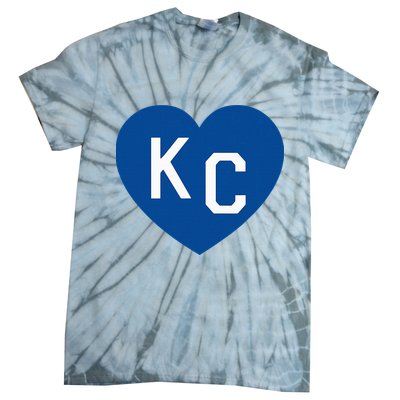 Kc Heart Blue Kansas City Tie-Dye T-Shirt