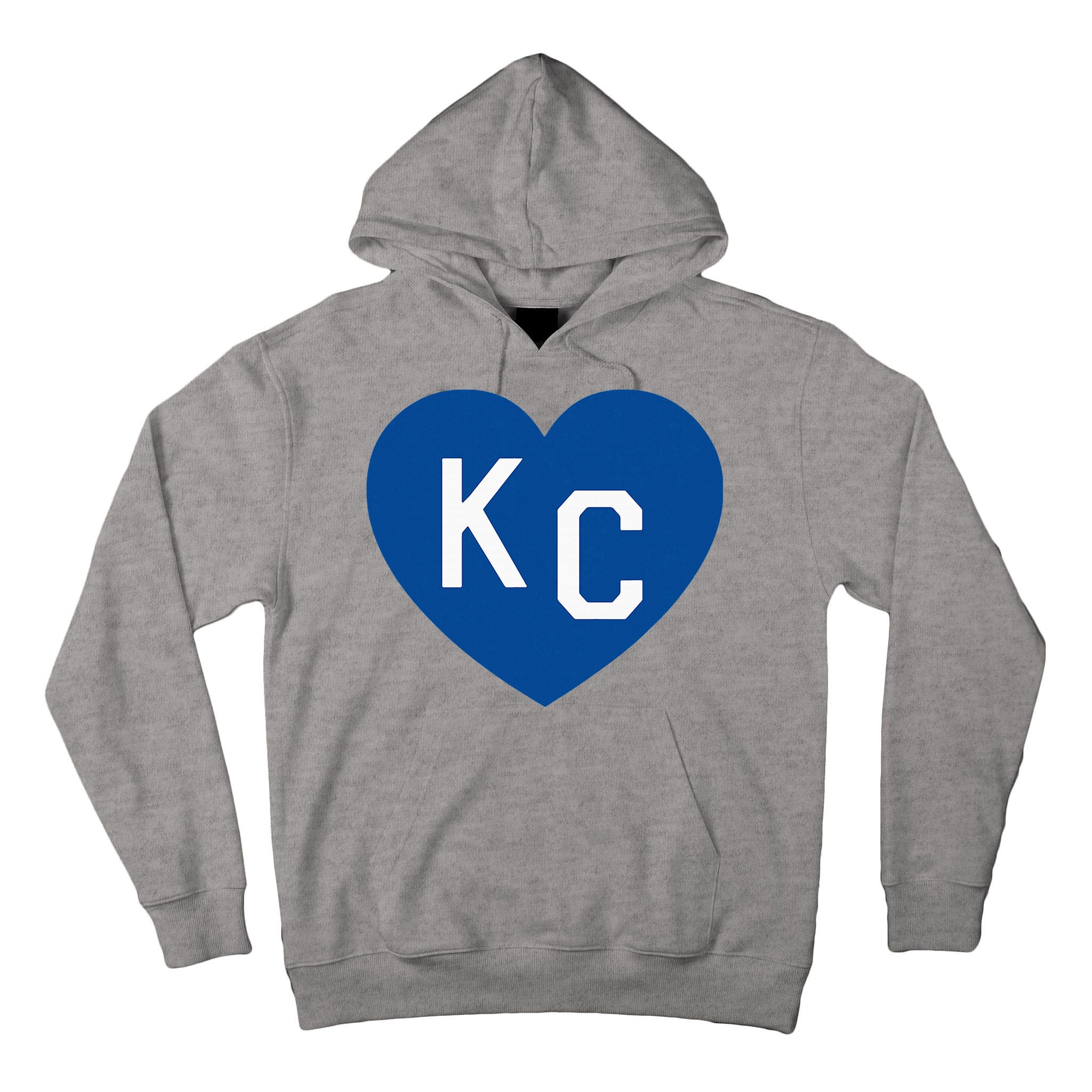 Kc Heart Blue Kansas City Tall Hoodie