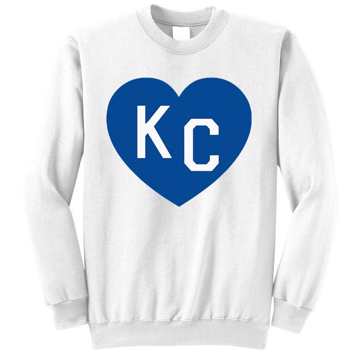 Kc Heart Blue Kansas City Sweatshirt