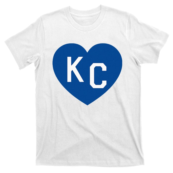 Kc Heart Blue Kansas City T-Shirt