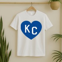 Kc Heart Blue Kansas City T-Shirt