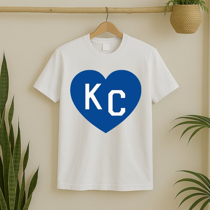 Kc Heart Blue Kansas City T-Shirt