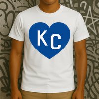 Kc Heart Blue Kansas City T-Shirt