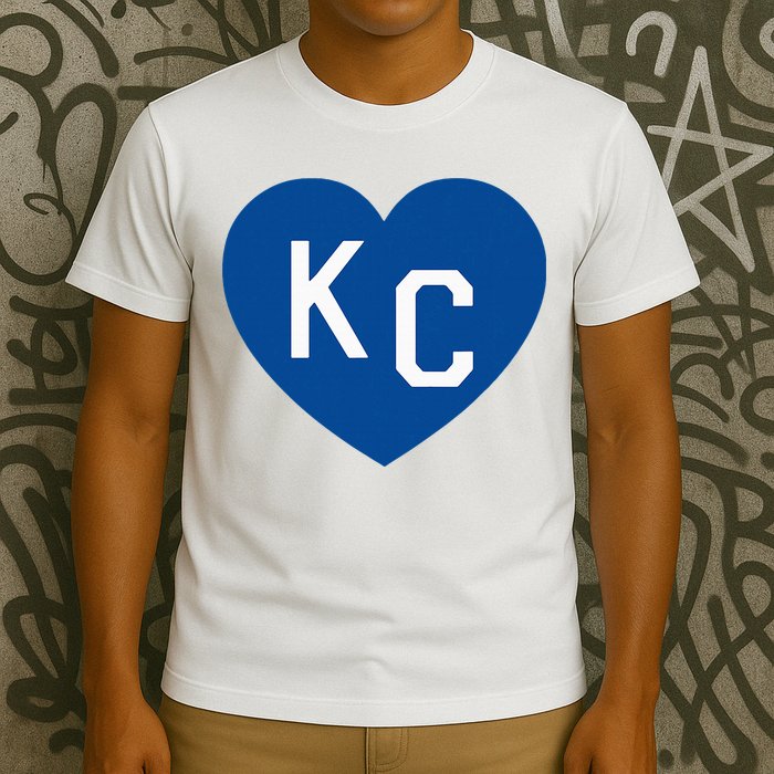 Kc Heart Blue Kansas City T-Shirt