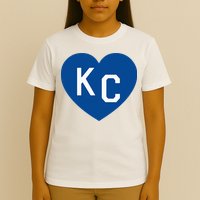 Kc Heart Blue Kansas City T-Shirt