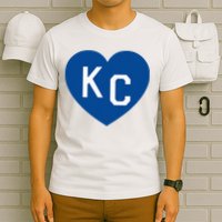 Kc Heart Blue Kansas City T-Shirt