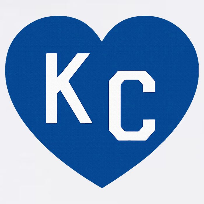 Kc Heart Blue Kansas City T-Shirt