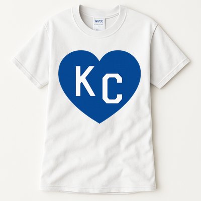 Kc Heart Blue Kansas City Tall T-Shirt