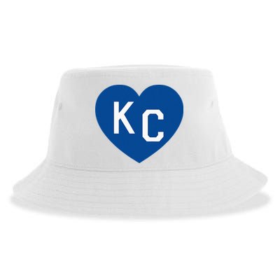 Kc Heart Blue Kansas City Sustainable Bucket Hat