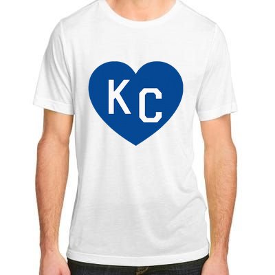 Kc Heart Blue Kansas City Adult ChromaSoft Performance T-Shirt