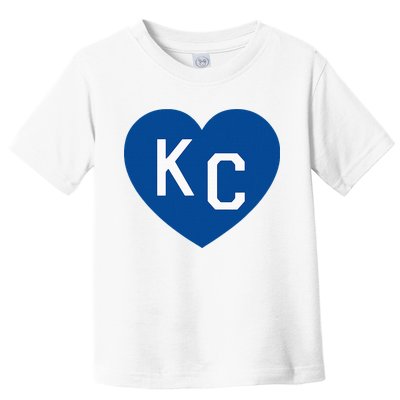 Kc Heart Blue Kansas City Toddler T-Shirt
